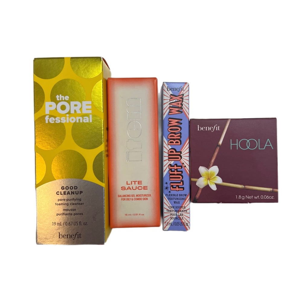 Makeup & Skincare Bundle. Cleanser, Moisturizer, Brow wax, Bronzer
